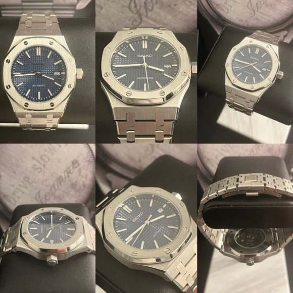 custom build seiko NH35 automatic movement - "royal oak" mod - Picture 1 of 7